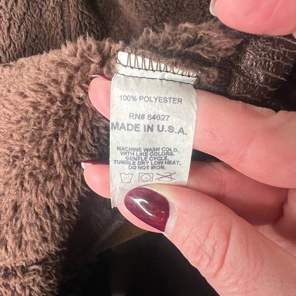 VTG Andrea Faye Women's Metallic Bronze Zip-Up Puffer Vest Sz M Western USA 90s - Picture 13 of 16